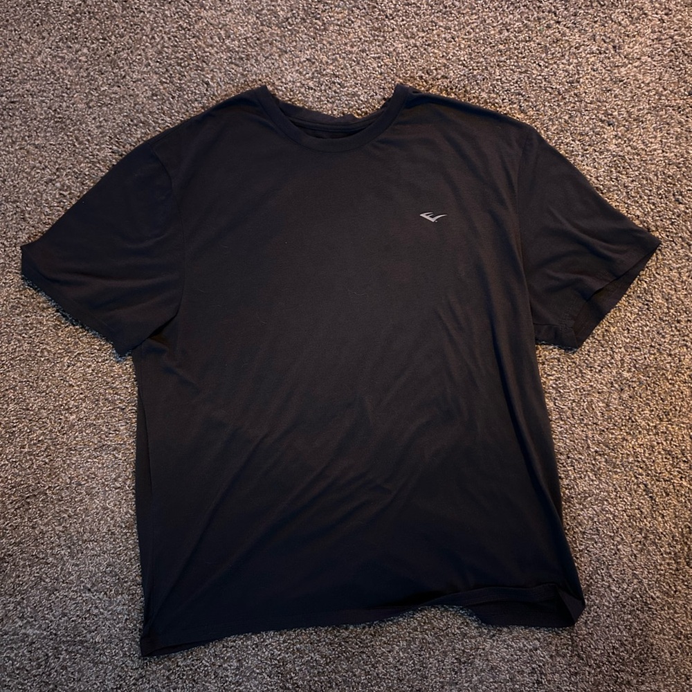 Everlast Black Short Sleeve Tee Classic Crew Neck